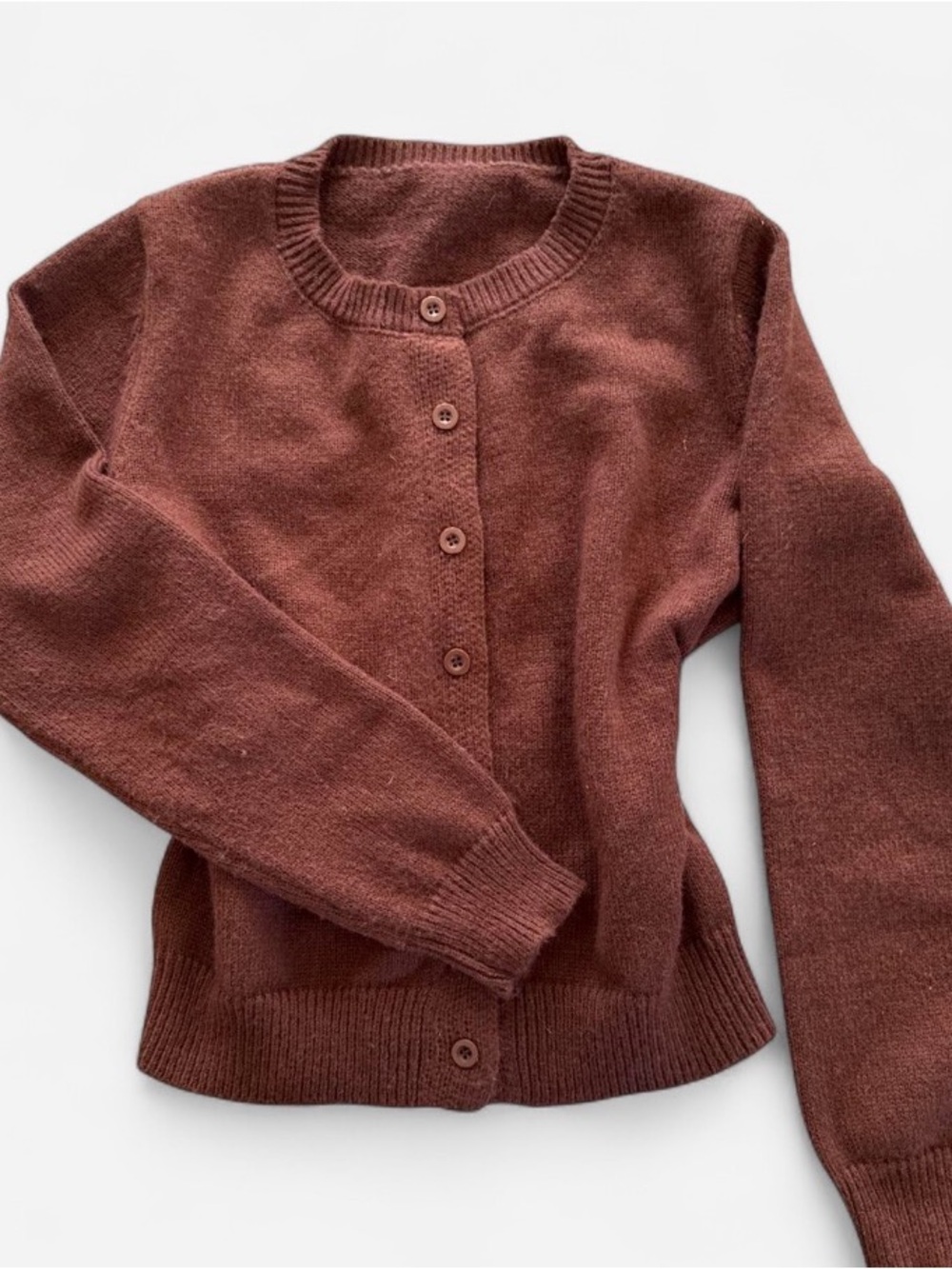 Women's Cozy Button-Front Sweater Cardigan - Brown